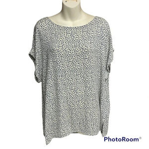 KLD blue/cream top size M generously cut